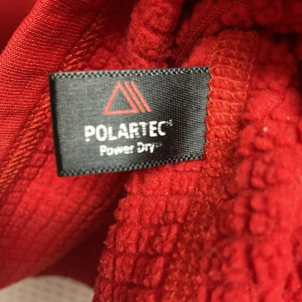 Patagonia Men's R1 Pullover 1/4 Zip Fleece Base Layer Sweater Red‎ Size XL